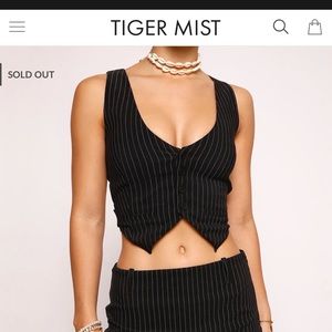 Tiger mist Madison pinstripe vest NWT
